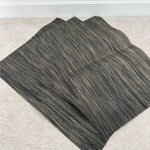 Textured Black and Tan set of 5 placemats reversible